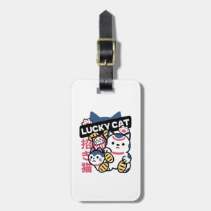 Lucky Cat Maneki Neko – Japansk Lyckokatt Bagagebricka