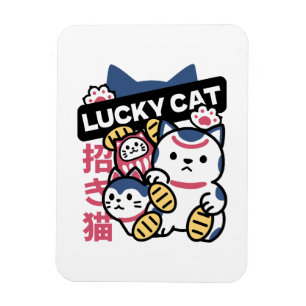 Lucky Cat Maneki Neko – Japansk Lyckokatt Magnet