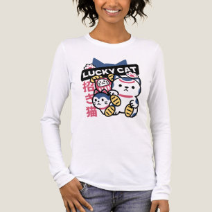Lucky Cat Maneki Neko – Japansk Lyckokatt T Shirt