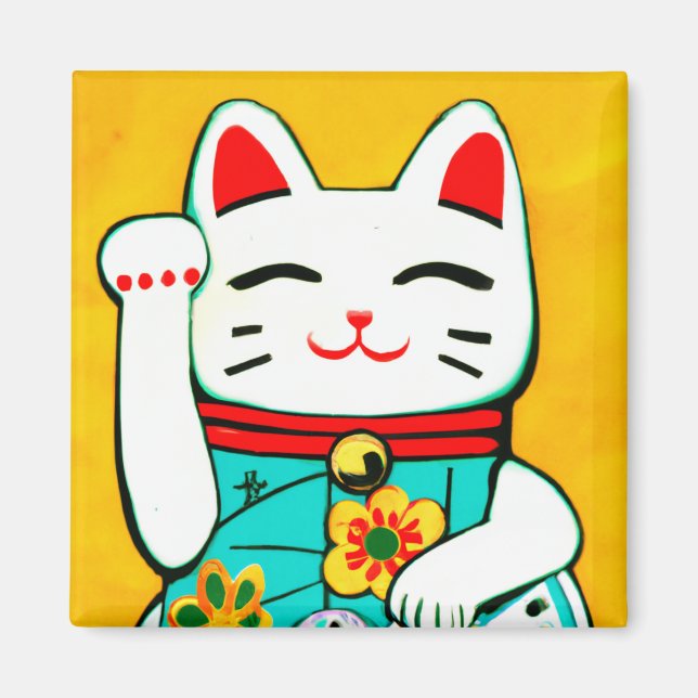 Lucky cat Maneki Neko Magnet (Framsidan)