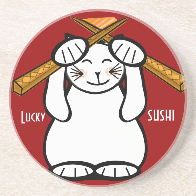 Lucky Cat-Maneki Neko - sushi.. Underlägg (Framsidan)