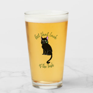 Lucky Cat Saint patrick's day Beer Glass Tumbler Glaskopp
