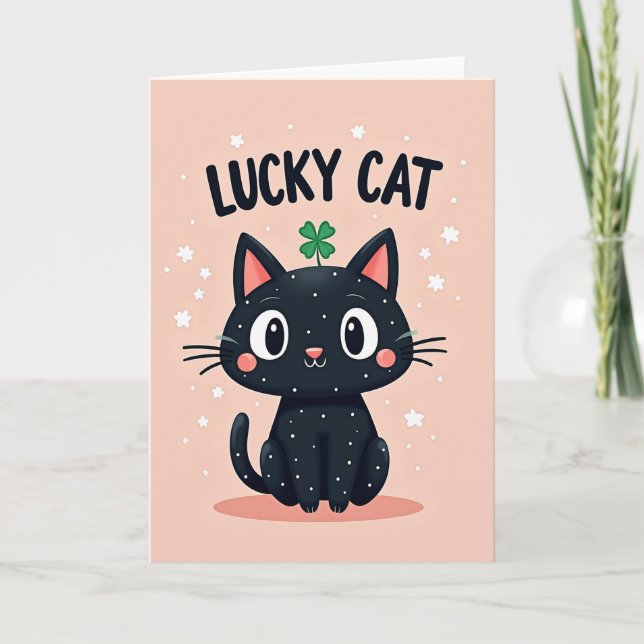 Lucky Cat Tur-Kort Kort (Framsida)