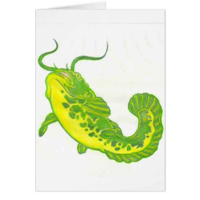 Lucky Catfish Hälsningskort (Framsidan)