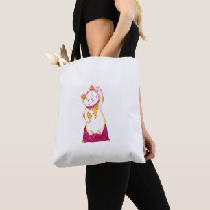 Lucky Cats 1-2 Tote Bag Tygkasse