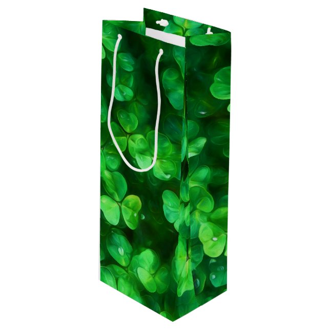 Lucky Celtic Irish Grönt Shamrocks (Framsidan Vinklad)