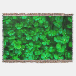 Lucky Celtic Irish Grönt Shamrocks Filt