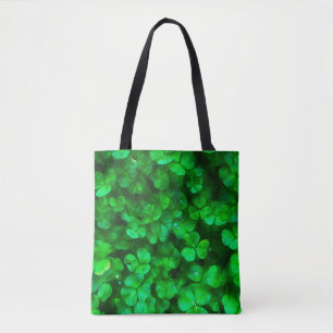 Lucky Celtic Irish Grönt Shamrocks Tygkasse