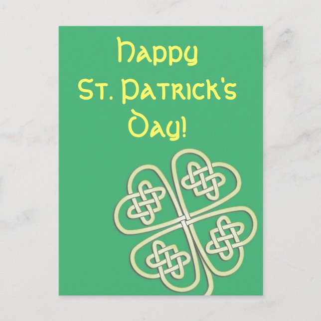 Lucky Celtic St. Patrick's Day Postcard Vykort (Framsida)