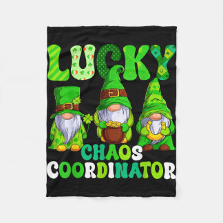 Lucky chaos coordinator shamrock leopard gnomes fleecefilt