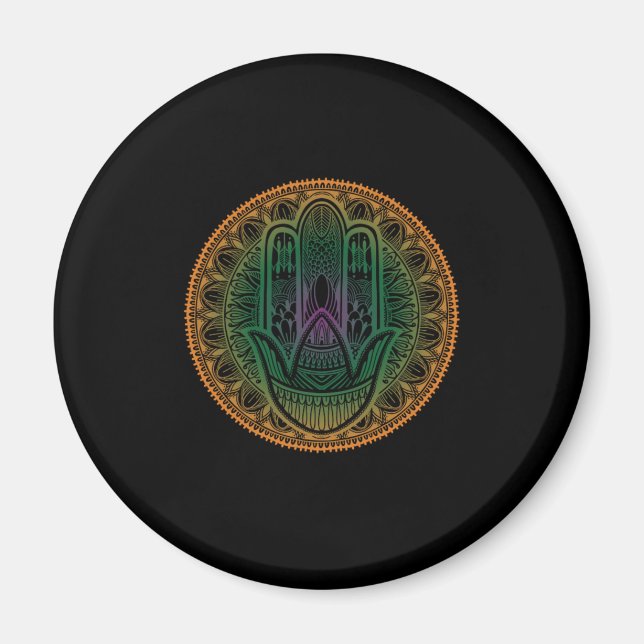 Lucky Charm Amulet Magic Powers Chakra Andlig B B Magnet (Framsidan)