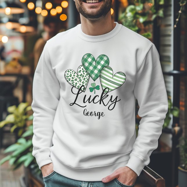Lucky Charm: Anpassningsbar St. Patrick's Day Mana T Shirt (Lucky Charm: Custom St. Patrick's Day Men’s T-Shirt)