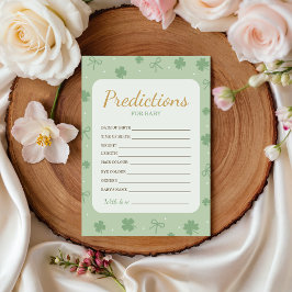 Lucky Charm Baby Predictions Card Inbjudningar