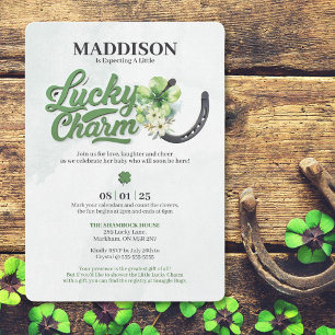 Lucky Charm Baby Shower-inbjudan Inbjudningar