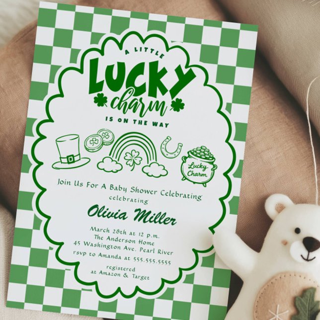 Lucky Charm Baby Shower Invitation Inbjudningar (Skapare uppladdad)