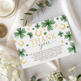 Lucky Charm Baby Shower Thank You Card Tilläggskort