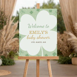 Lucky Charm Baby Shower Welcome Sign