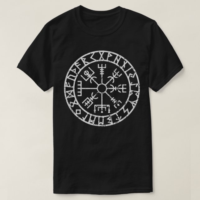 Lucky Charm Celtic kör Viking Compass Vegvisir T Shirt (Design framsida)
