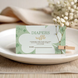 Lucky Charm Diaper Raffle Card Tilläggskort