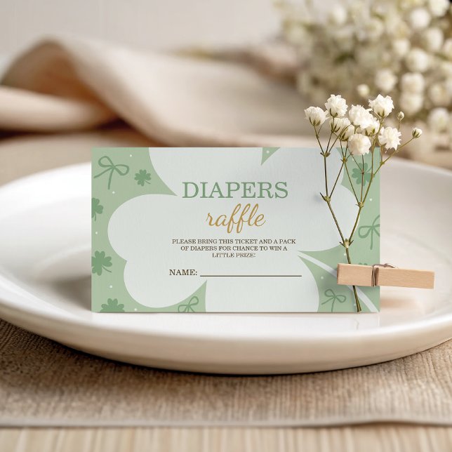Lucky Charm Diaper Raffle Card Tilläggskort (Skapare uppladdad)