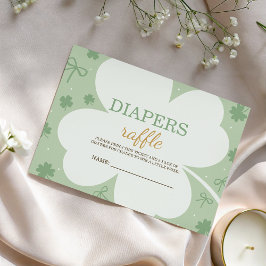 Lucky Charm Diaper Raffle Card Tilläggskort