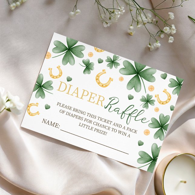 Lucky Charm Diaper Raffle Insert Tilläggskort (Skapare uppladdad)