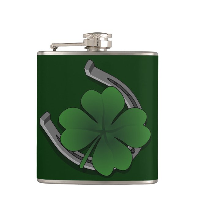 Lucky Charm Flask St. Patrick's Tur Drink Flask Fickplunta (Framsidan)