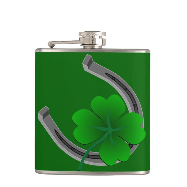 Lucky Charm Flask St. Patrick's Tur Drink Flask Fickplunta (Framsidan)