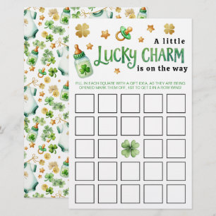 Lucky Charm Irish Baby Shower Bingo Game
