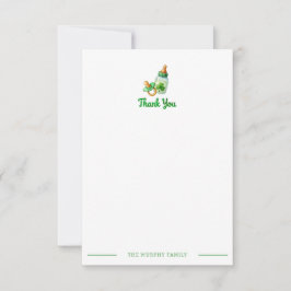 Lucky Charm Irish Baby Shower Tack för kortet Kort