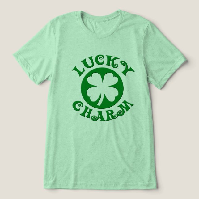 Lucky Charm Irish Fyrklöver T-Shirt, Dam Tee Shirt (Design Framsida)
