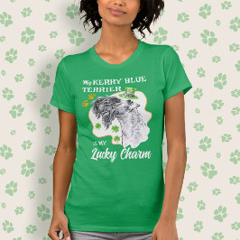 Lucky Charm Kerry Blue Terrier Roligt Irish Hund ä T Shirt