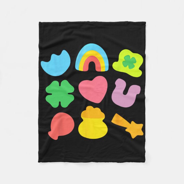 Lucky Charm Patricks Day Pot Of Gold Irish Shamroc Fleecefilt (Framsidan)