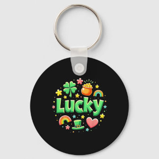 Lucky Charm Patricks Day Pot Of Gold Irish Shamroc Nyckelring