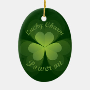 Lucky Charm Power On Julgransprydnad Keramik