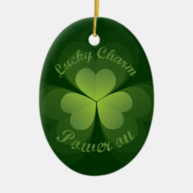 Lucky Charm Power On Julgransprydnad Keramik (Framsidan)