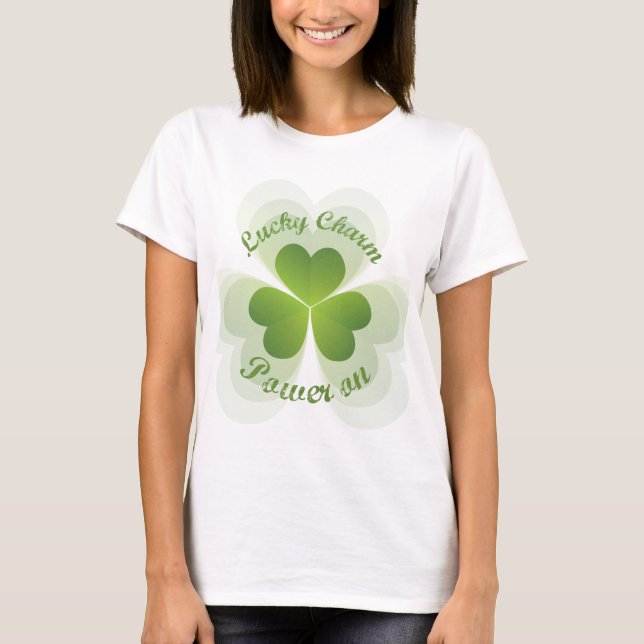 Lucky Charm Power On T Shirt (Framsida)