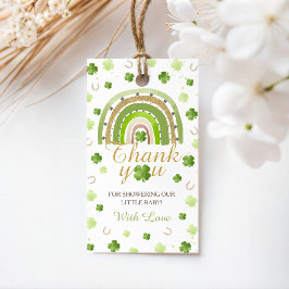 Lucky Charm Shamrock Favor Tags Presentetikett