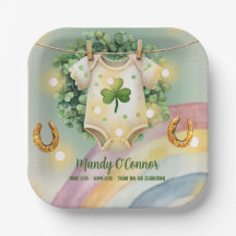 Lucky Charm Shamrock och Rainbow Baby Shower