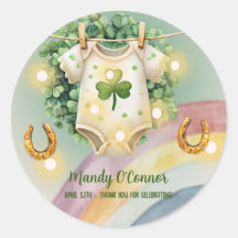 Lucky Charm Shamrock och Rainbow Baby Shower