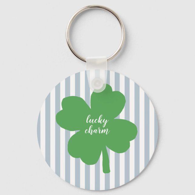 Lucky Charm Shamrock Rand Painting Keychain Nyckelring (Framsida)