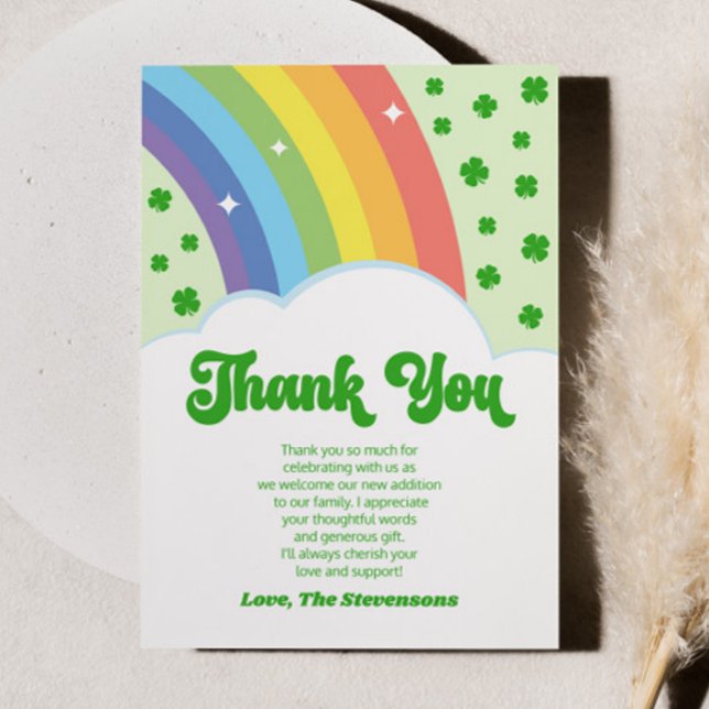 Lucky Charm St. Patrick Day Baby Shower Tack Kort (Skapare uppladdad)