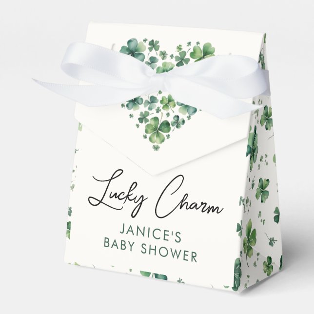 Lucky Charm St. Patricks Day Baby Shower Presentaskar (Framsidan Sidan)