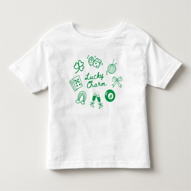 Lucky Charm St patricks day Lucky Klöver T Shirt (Framsida)