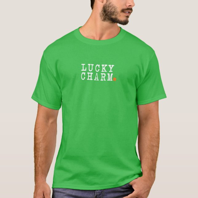 Lucky Charm St patricks day Lucky Klöver T Shirt (Framsida)