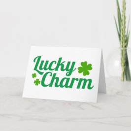 Lucky Charm St. Patrick's Day Shamrock Kort