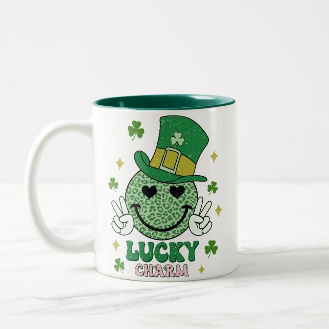 Lucky Charm St patrick's day Två-Tonad Mugg (Vänster)