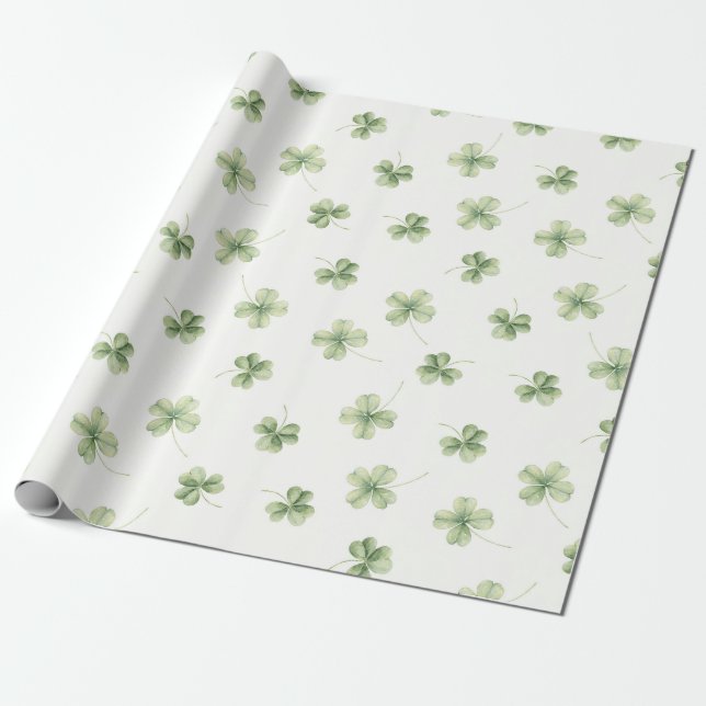 Lucky Charm St Patricks Lucky Little Shamrock bebi Presentpapper (Utrullad)