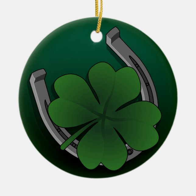 Lucky Charm St Patricks Ornament Anpassningsbar De (Framsidan)