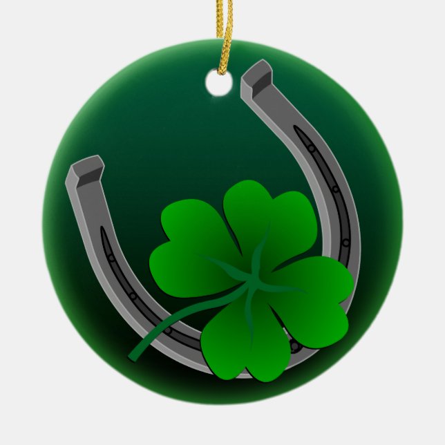 Lucky Charm St Patricks Ornament Anpassningsbar De (Framsidan)